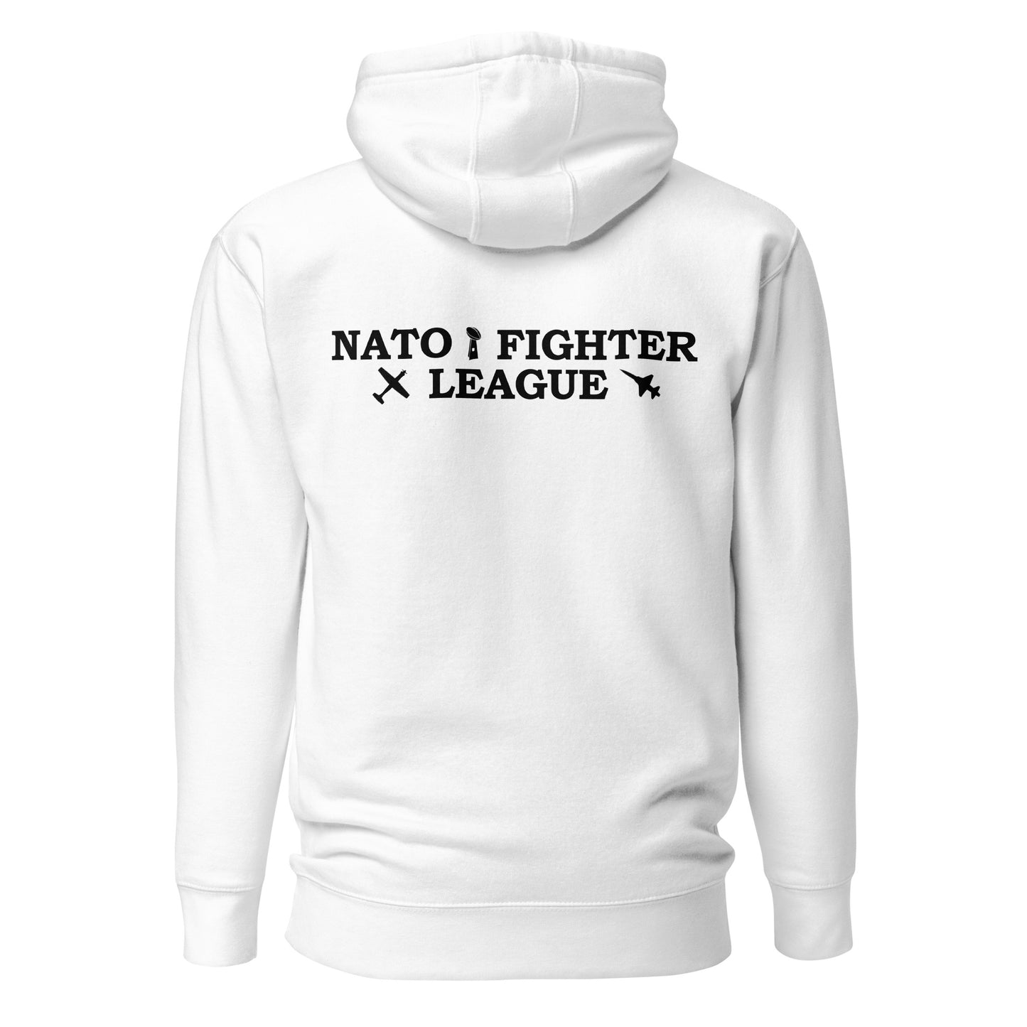 NATO Fighter League Stencil Patch Logo Back Hoodie
