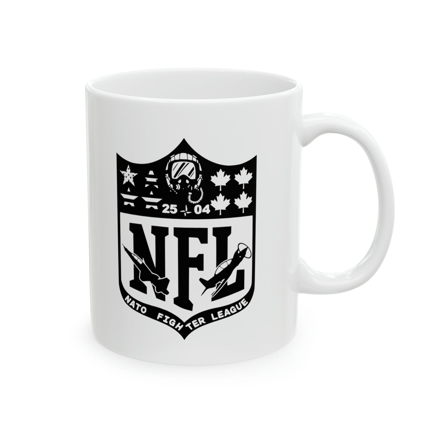 NATO Fighter League Stencil Patch Mug