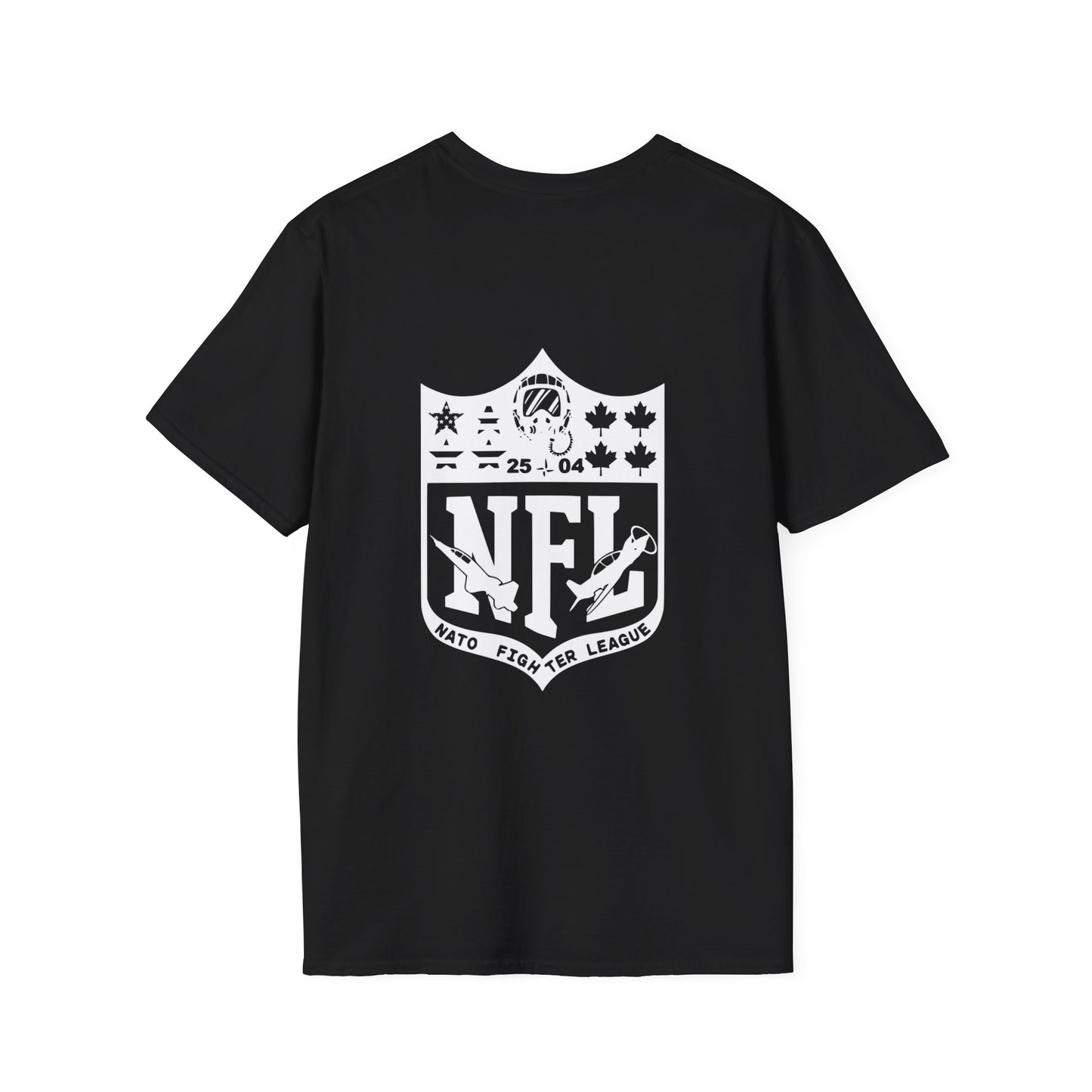 NATO Fighter League Shirt T6 Silhouette With Stencil Patch