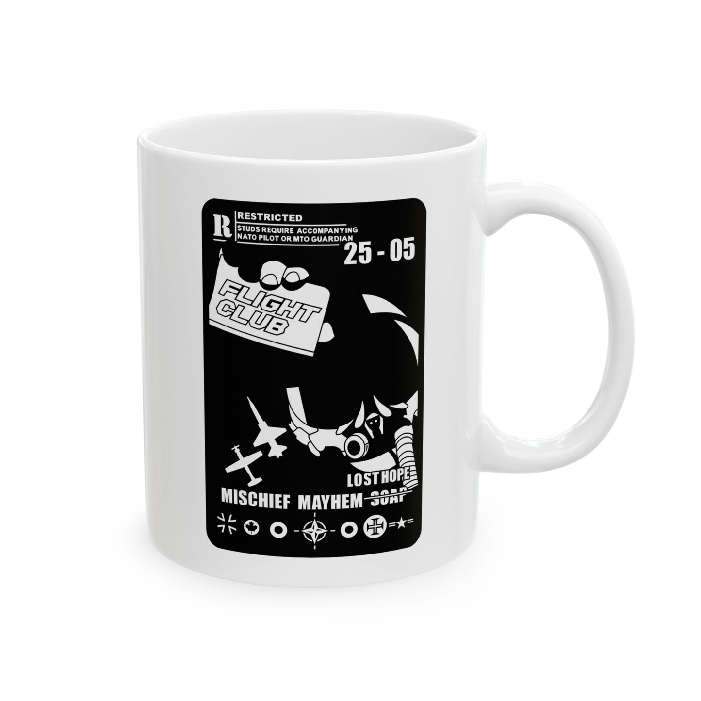 Flight Club Stencil Patch Mug