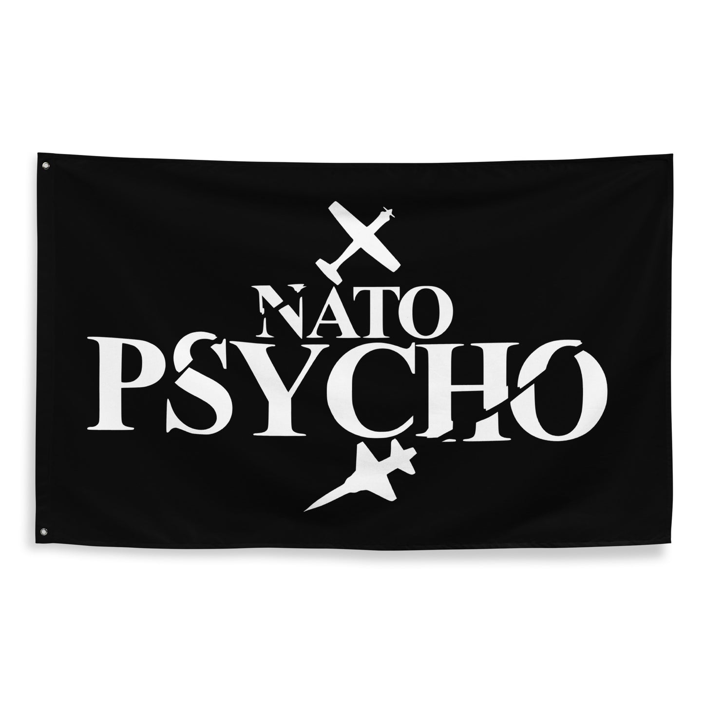 NATO Psycho Logo Black Flag