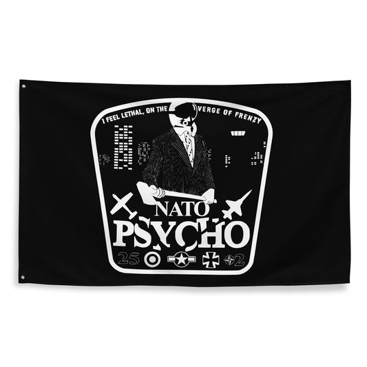 NATO Psycho Filled Patch Black Flag