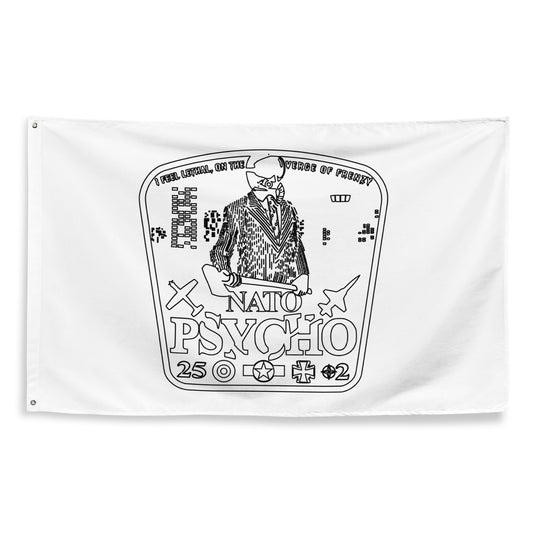 NATO Psycho Stencil Patch White Flag