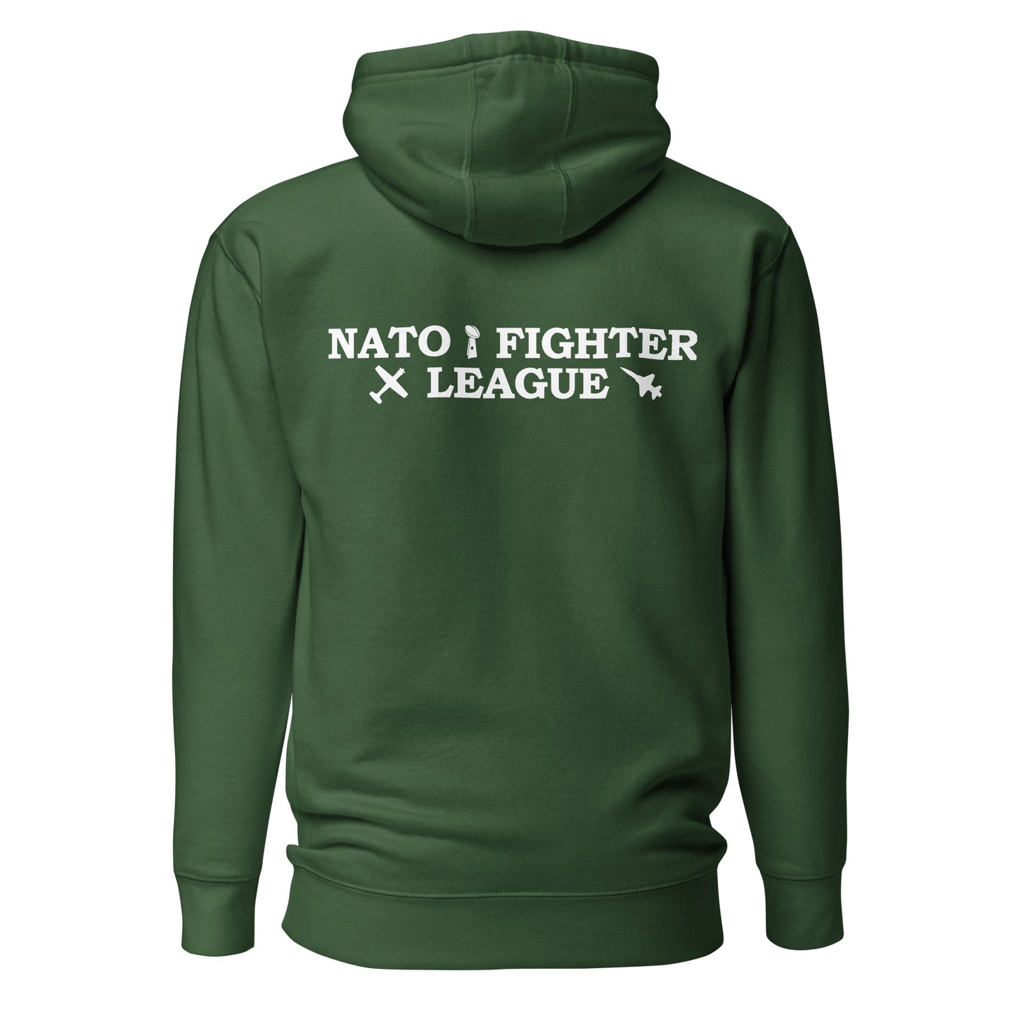 NATO Fighter League Stencil Patch Logo Back Hoodie