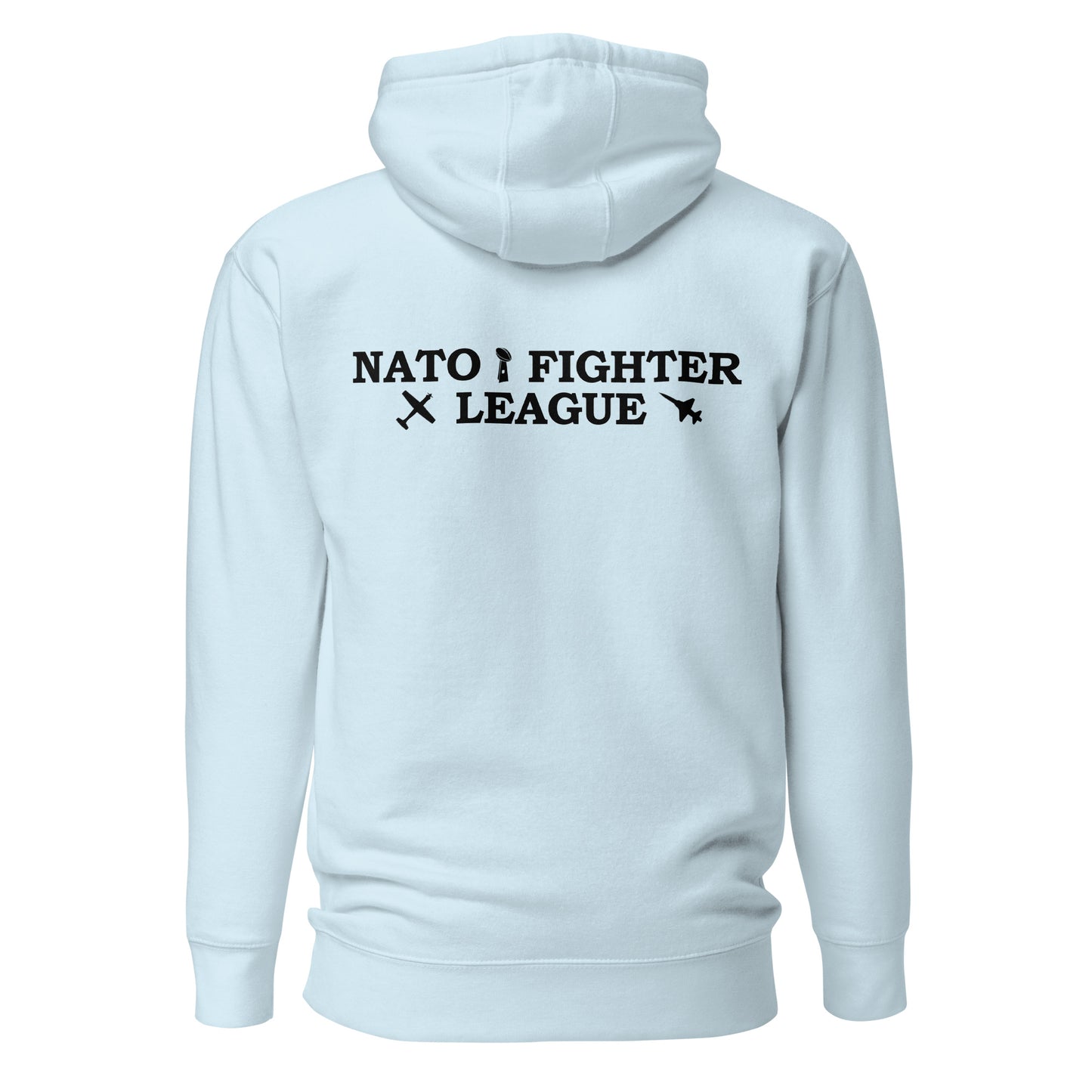 NATO Fighter League Stencil Patch Logo Back Hoodie